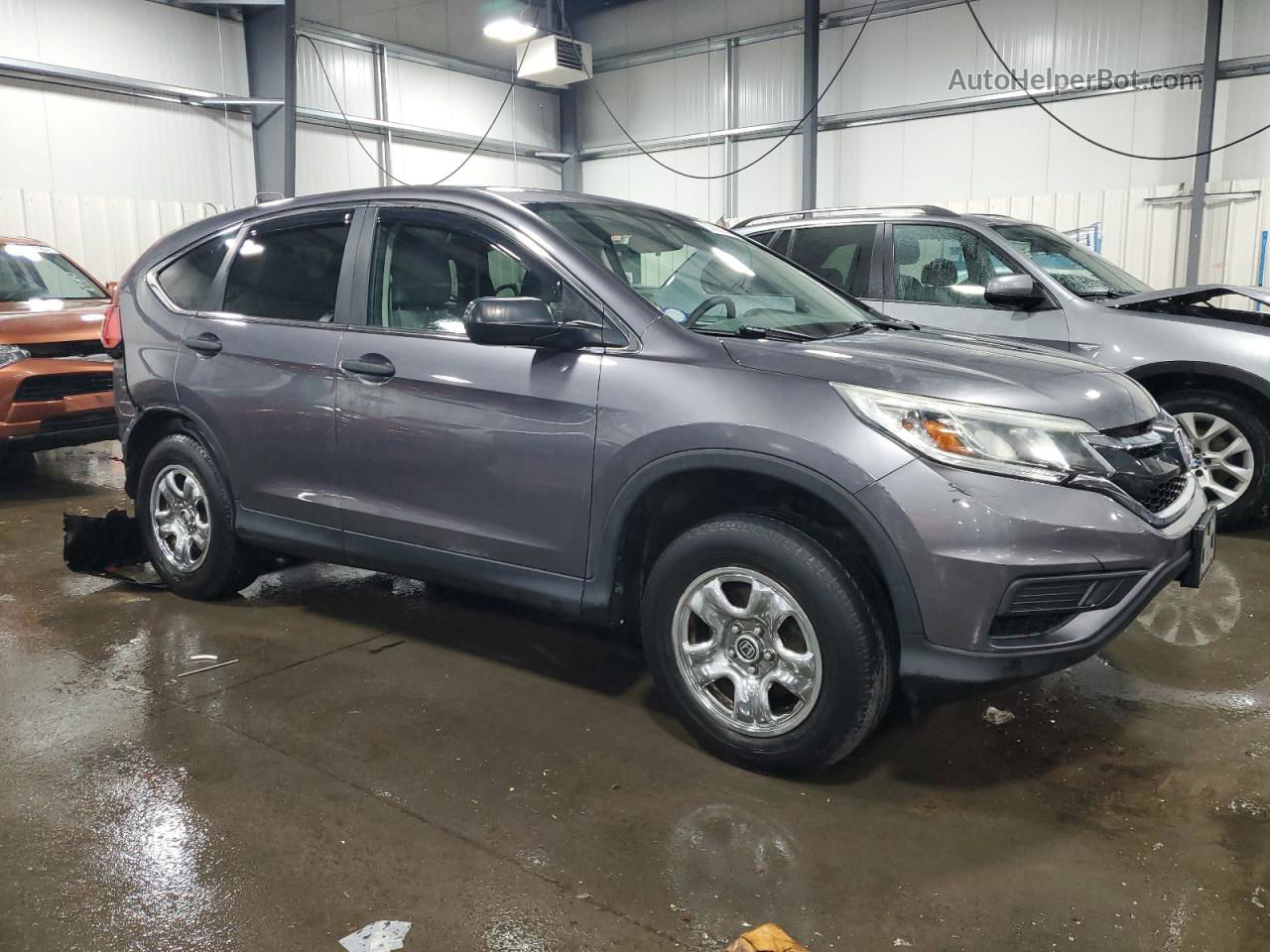 2015 Honda Cr-v Lx Gray vin: 2HKRM4H35FH607167