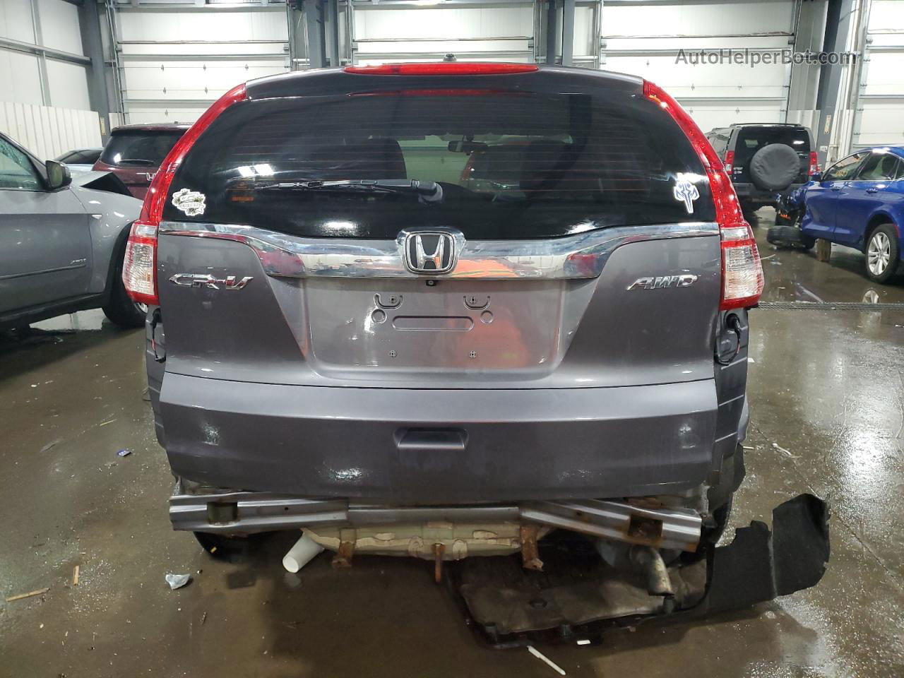 2015 Honda Cr-v Lx Gray vin: 2HKRM4H35FH607167