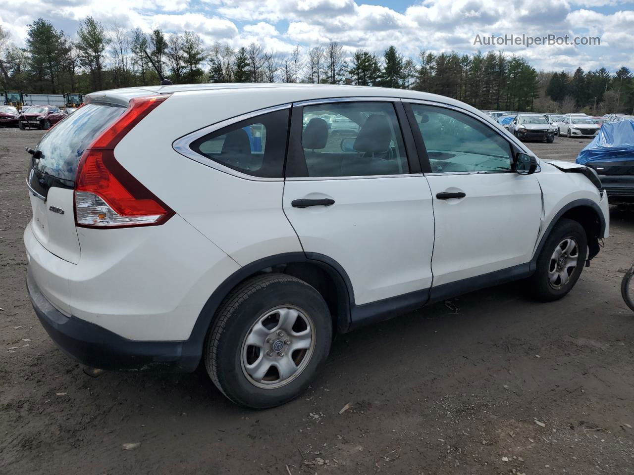 2012 Honda Cr-v Lx White vin: 2HKRM4H36CH634809