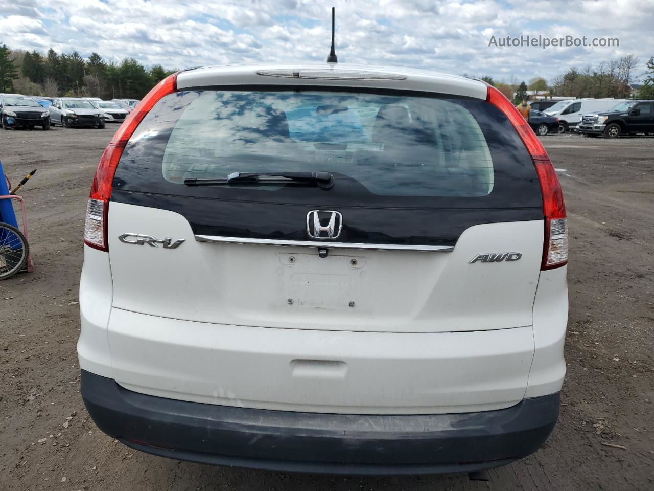 2012 Honda Cr-v Lx White vin: 2HKRM4H36CH634809