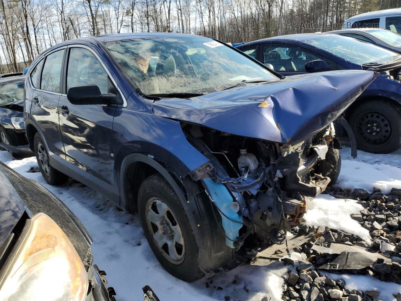 2013 Honda Cr-v Lx Blue vin: 2HKRM4H36DH605893