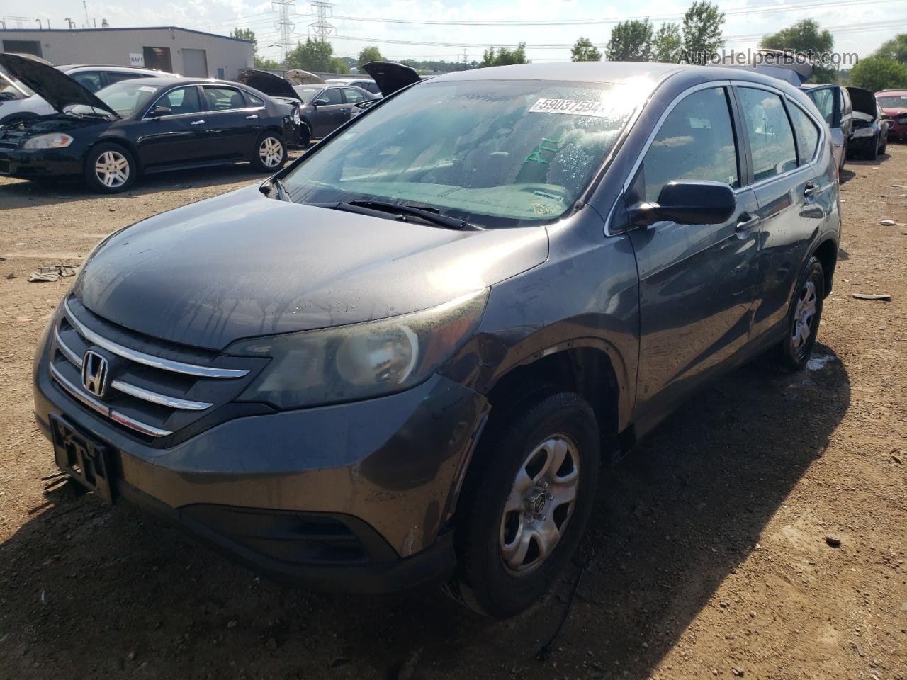 2013 Honda Cr-v Lx Gray vin: 2HKRM4H36DH641986