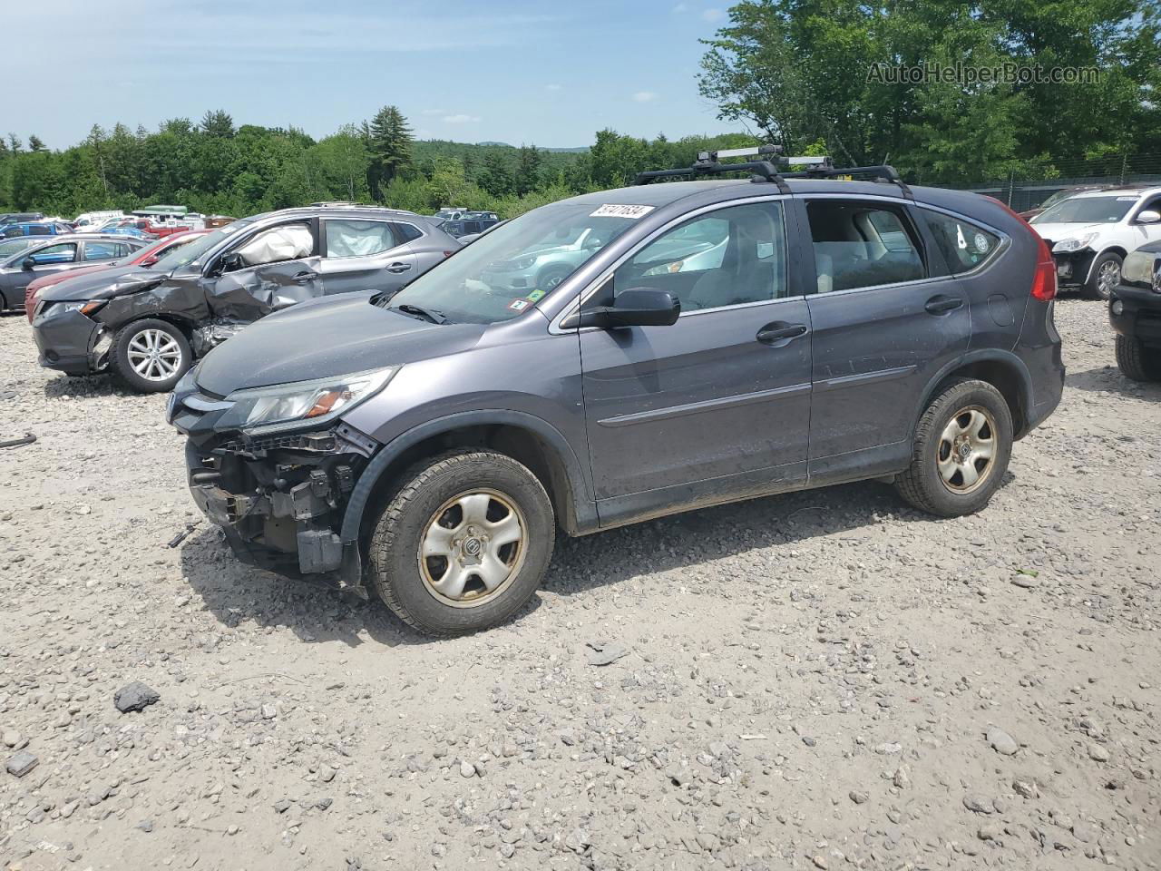 2016 Honda Cr-v Lx Gray vin: 2HKRM4H36GH614498