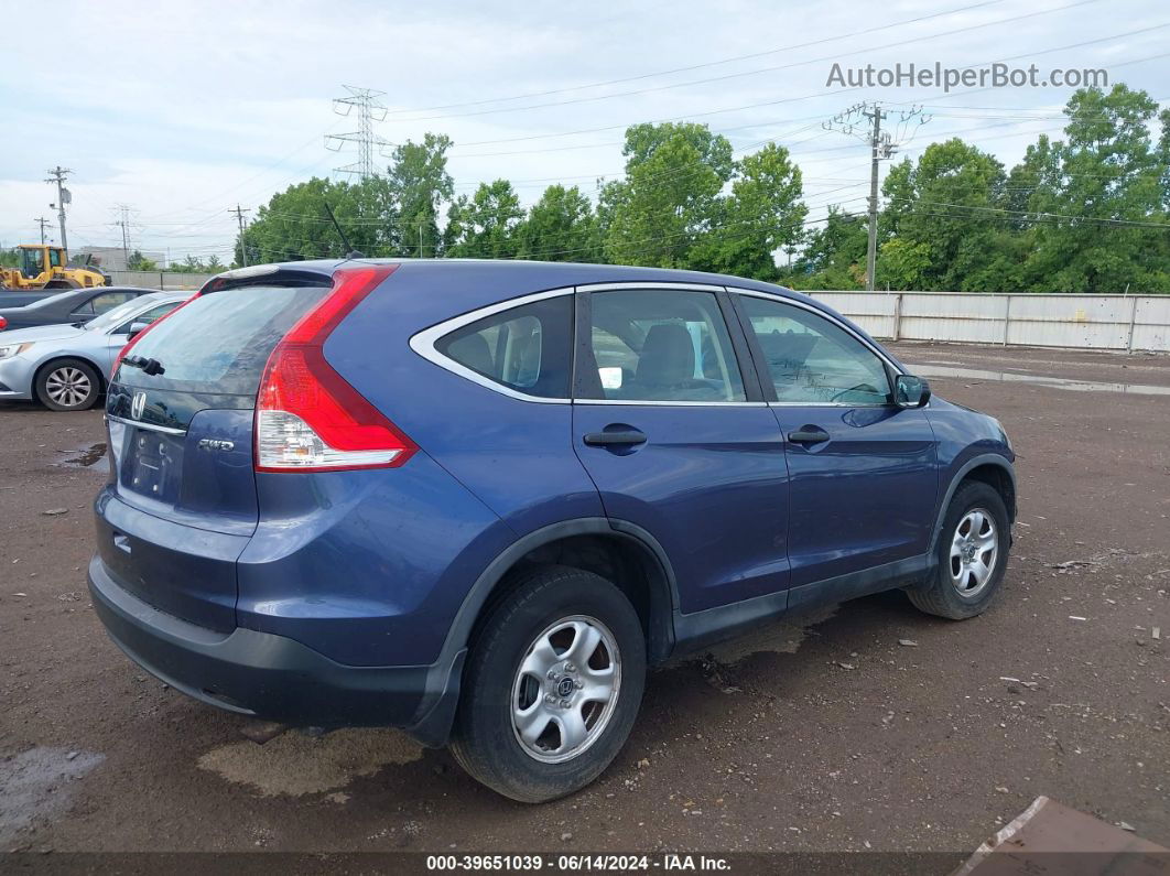 2013 Honda Cr-v Lx Blue vin: 2HKRM4H37DH636649