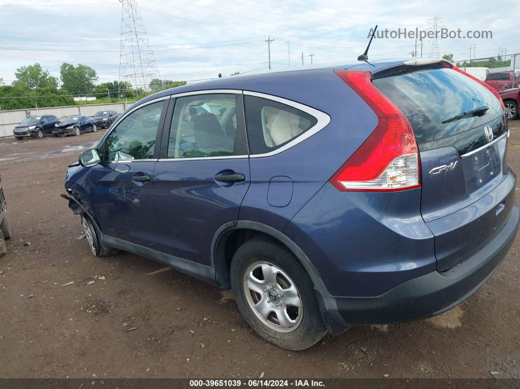 2013 Honda Cr-v Lx Blue vin: 2HKRM4H37DH636649