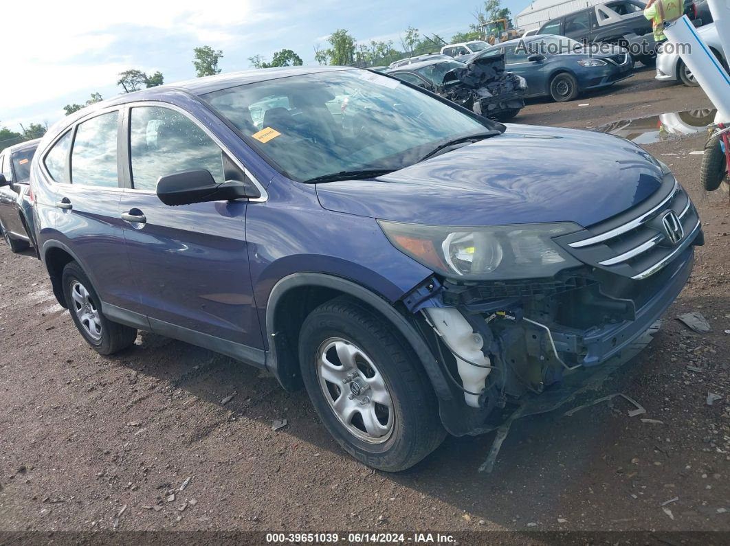 2013 Honda Cr-v Lx Blue vin: 2HKRM4H37DH636649