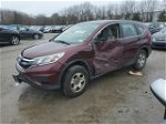 2015 Honda Cr-v Lx Maroon vin: 2HKRM4H37FH606795