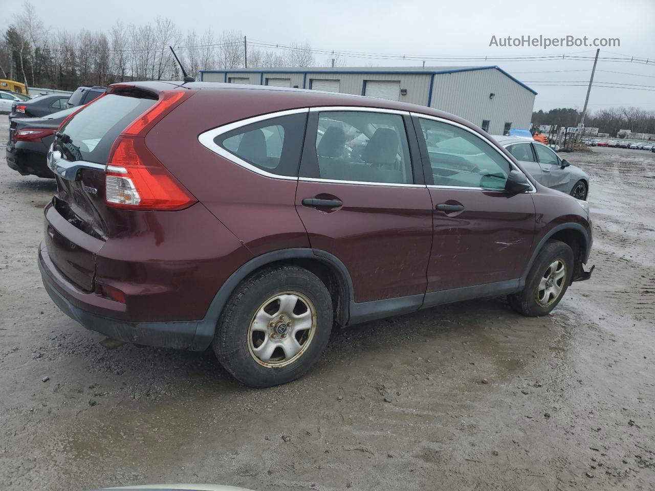 2015 Honda Cr-v Lx Maroon vin: 2HKRM4H37FH606795