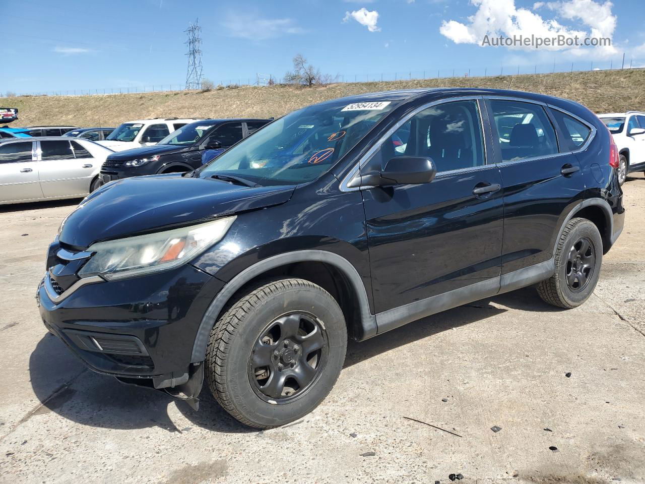 2016 Honda Cr-v Lx Black vin: 2HKRM4H37GH600836