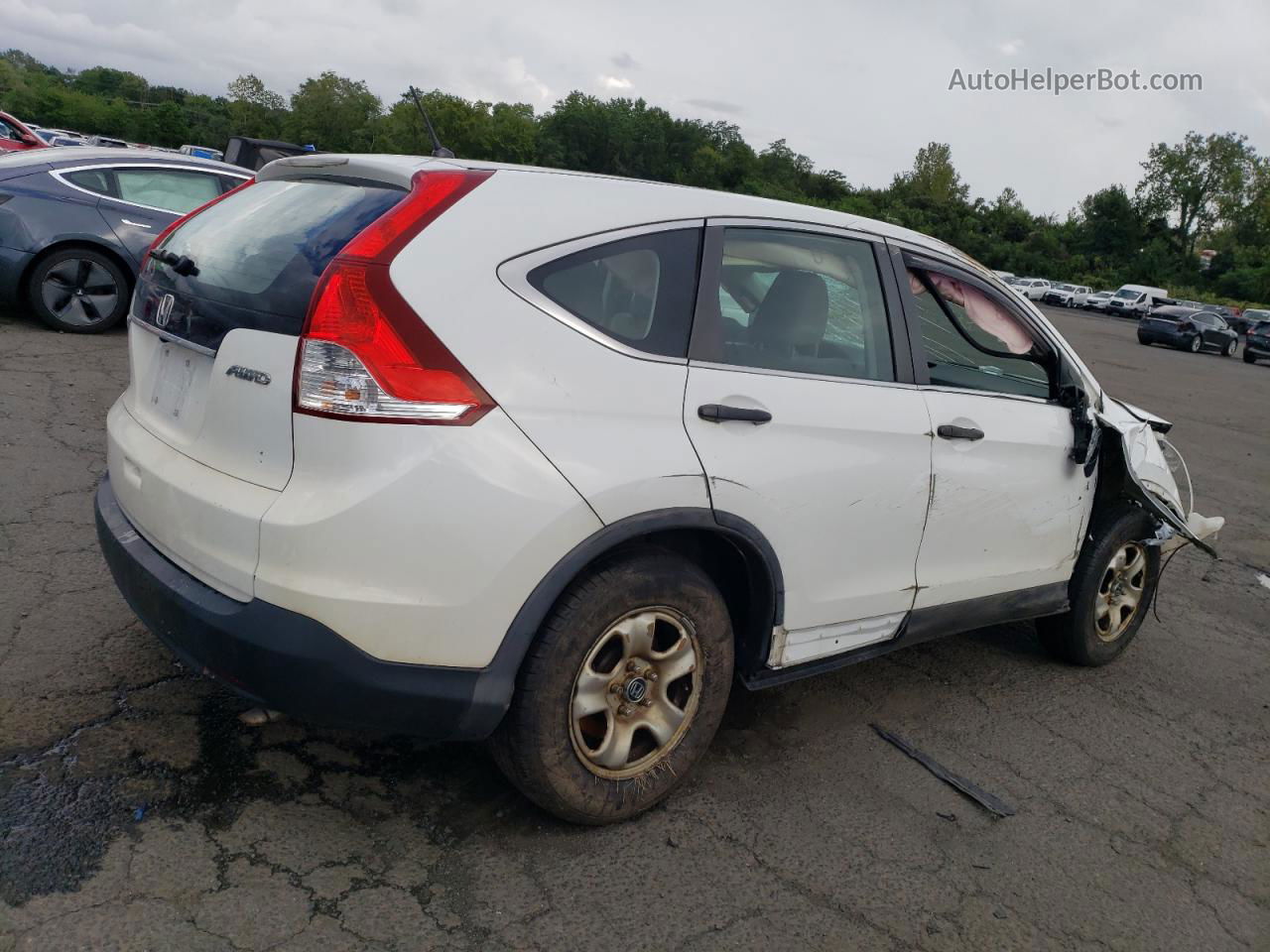 2012 Honda Cr-v Lx White vin: 2HKRM4H38CH601214