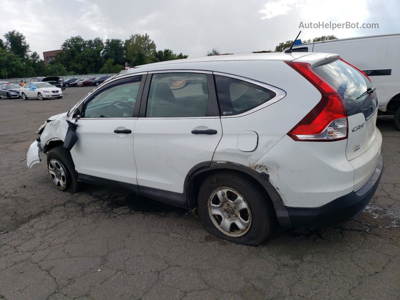 2012 Honda Cr-v Lx White vin: 2HKRM4H38CH601214