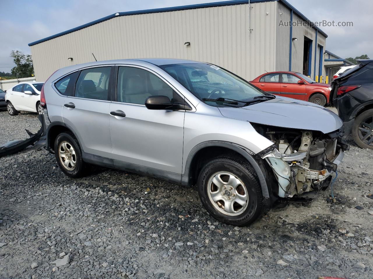 2013 Honda Cr-v Lx Silver vin: 2HKRM4H38DH677212