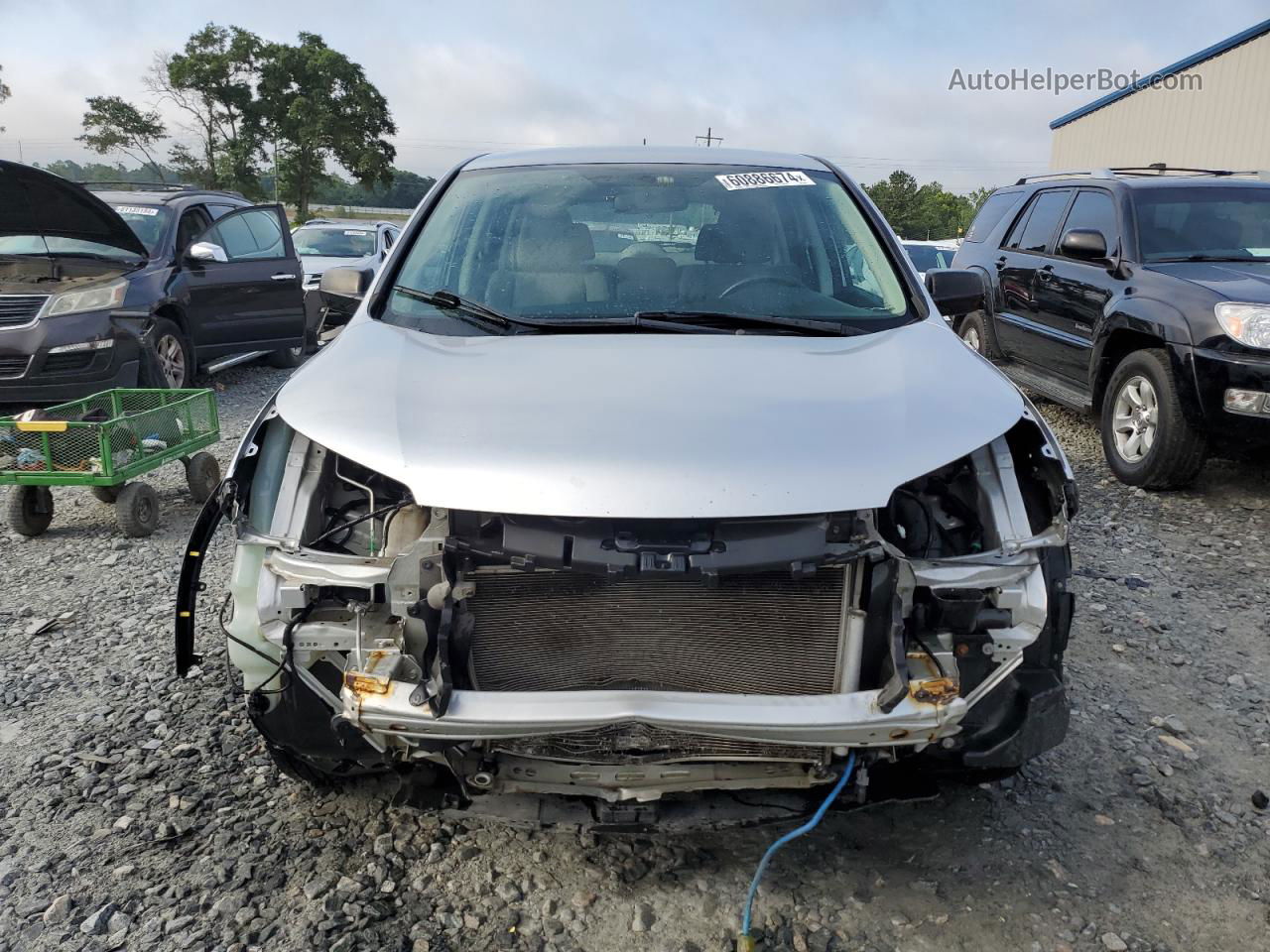 2013 Honda Cr-v Lx Silver vin: 2HKRM4H38DH677212