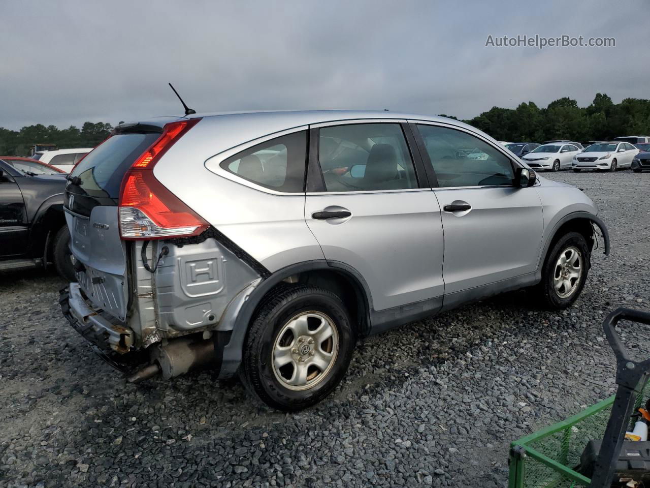 2013 Honda Cr-v Lx Silver vin: 2HKRM4H38DH677212