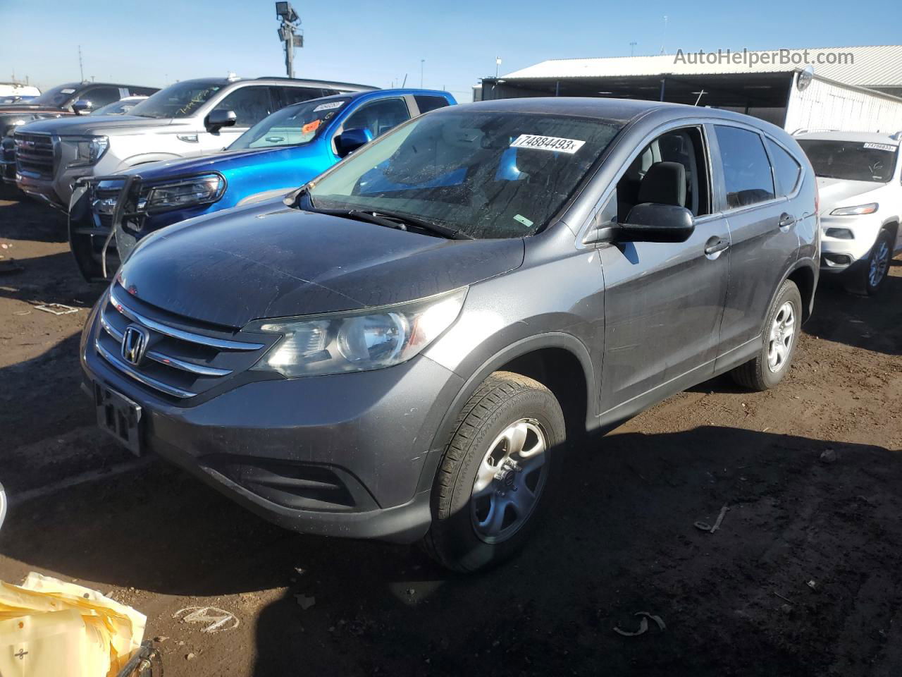 2013 Honda Cr-v Lx Gray vin: 2HKRM4H39DH627161