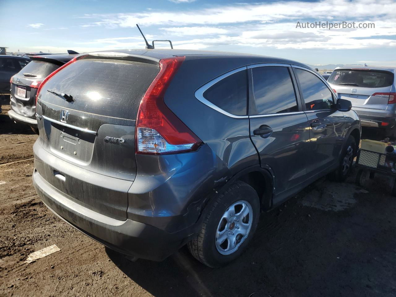 2013 Honda Cr-v Lx Gray vin: 2HKRM4H39DH627161