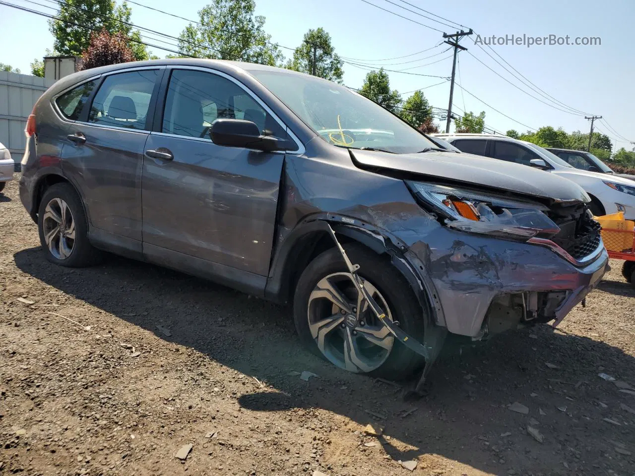 2015 Honda Cr-v Lx Gray vin: 2HKRM4H39FH684169