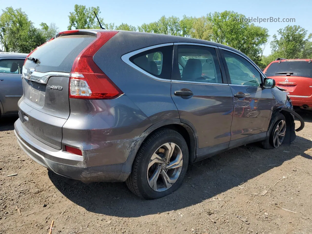 2015 Honda Cr-v Lx Gray vin: 2HKRM4H39FH684169