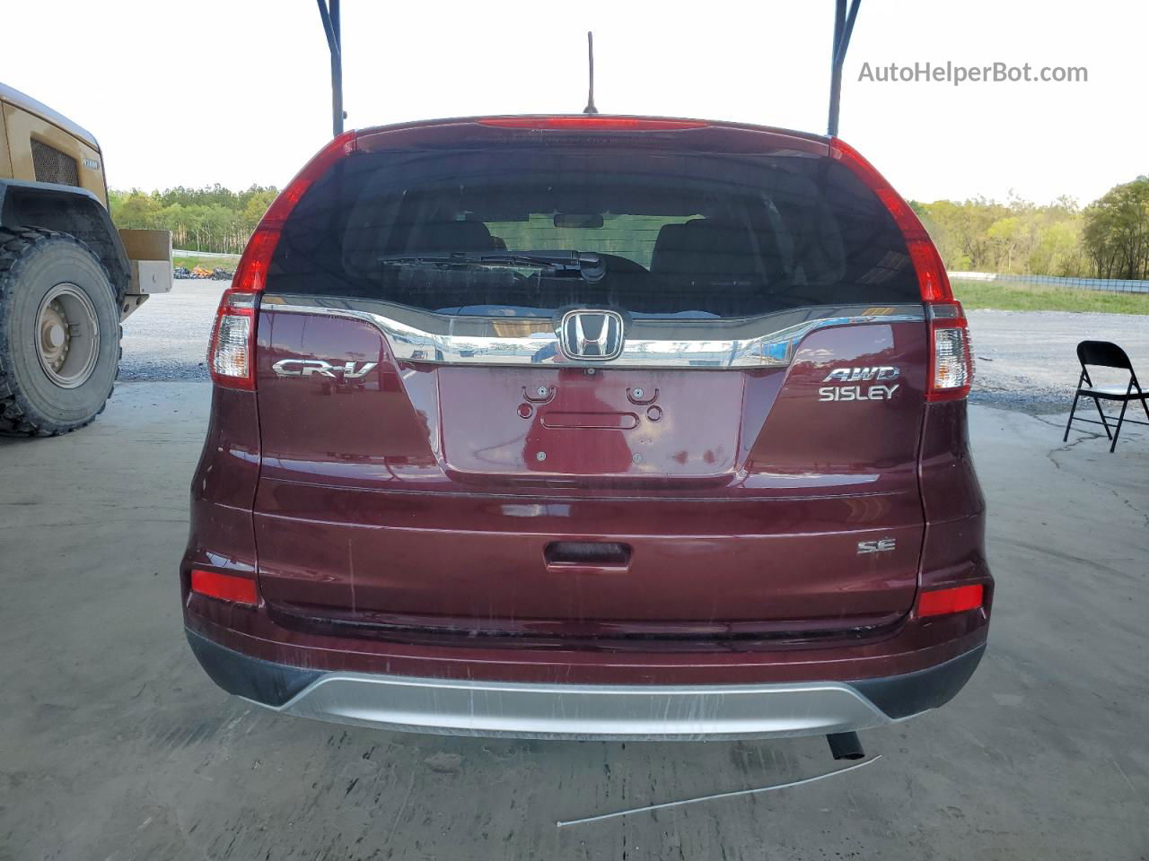 2015 Honda Cr-v Se Burgundy vin: 2HKRM4H41FH119312