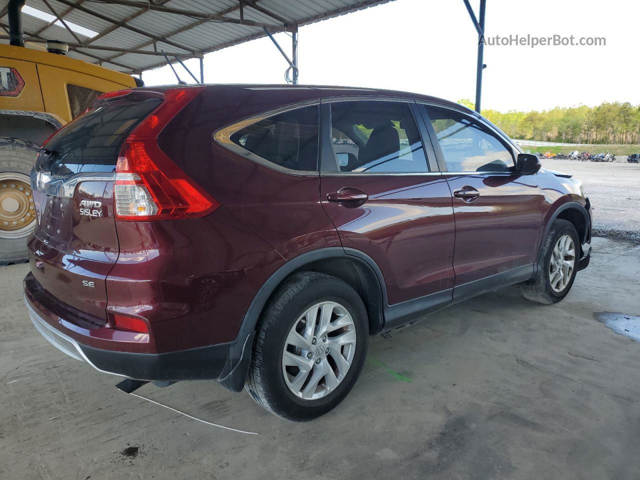 2015 Honda Cr-v Se Burgundy vin: 2HKRM4H41FH119312