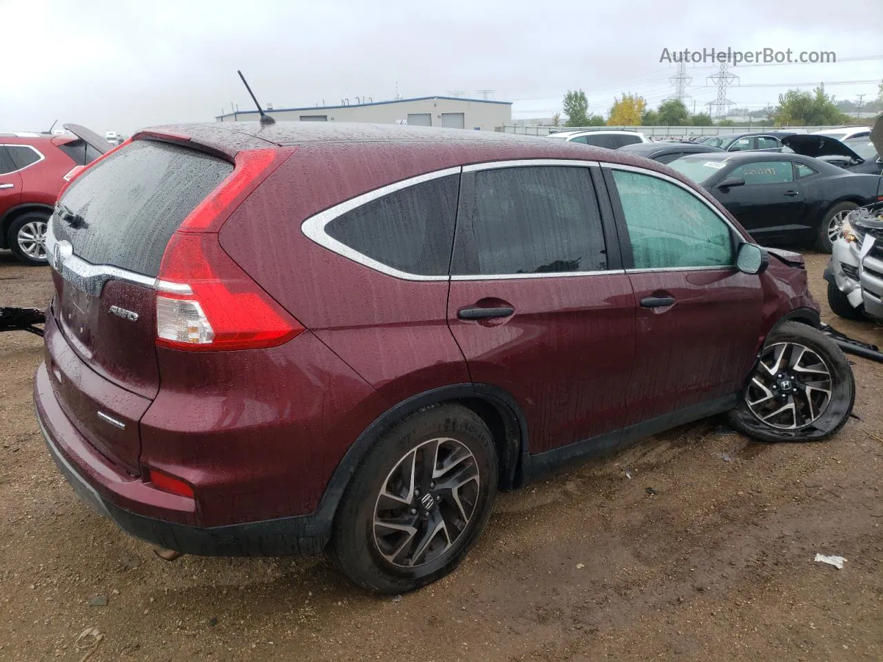 2016 Honda Cr-v Se Maroon vin: 2HKRM4H42GH679437