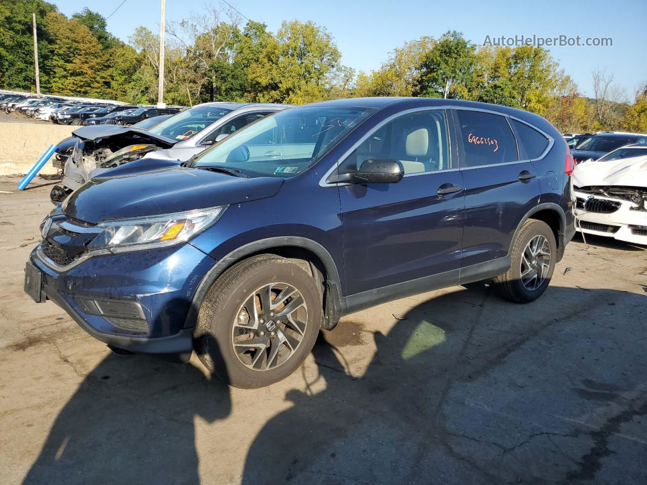 2016 Honda Cr-v Se Blue vin: 2HKRM4H42GH718625