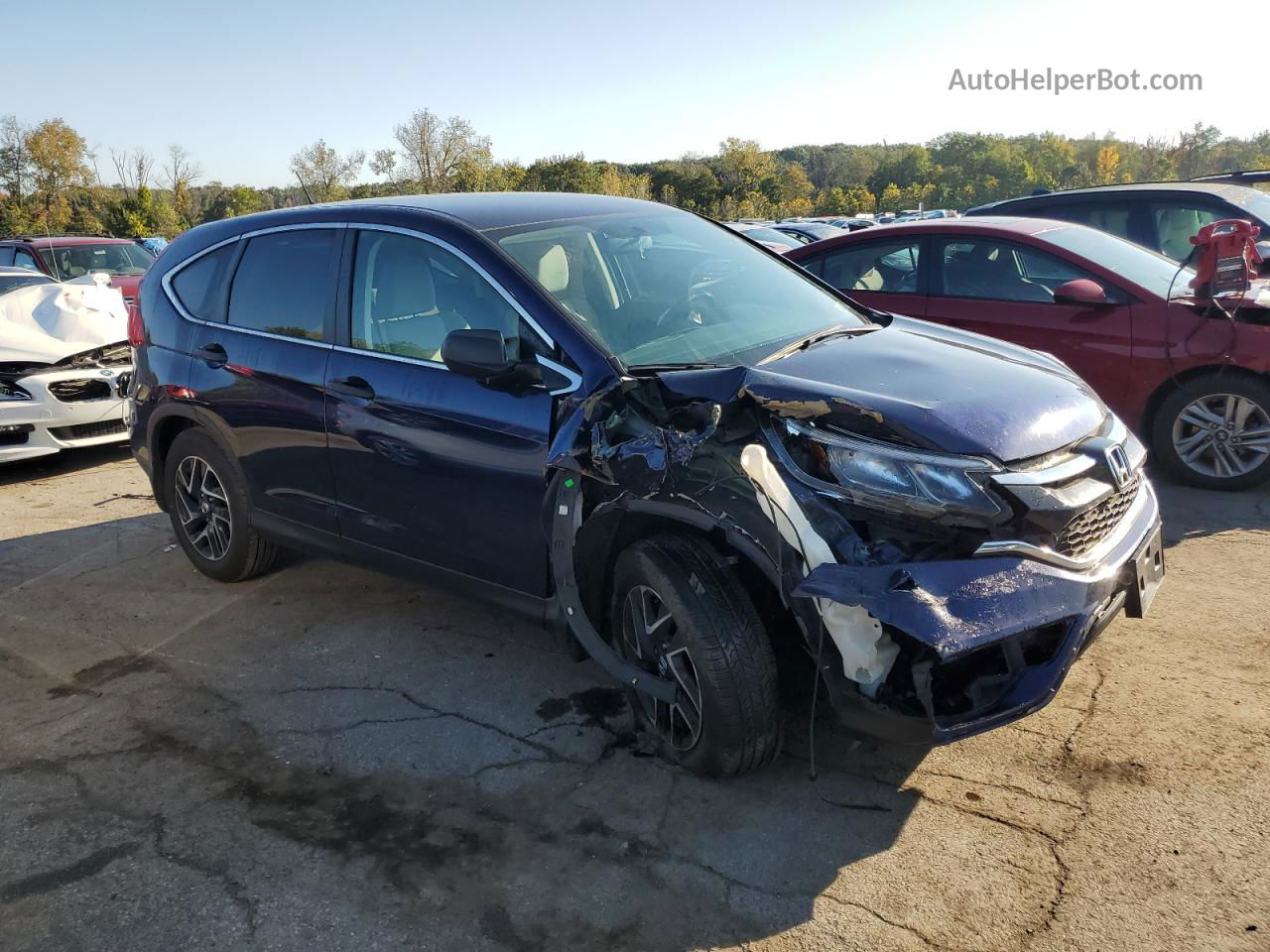 2016 Honda Cr-v Se Blue vin: 2HKRM4H42GH718625