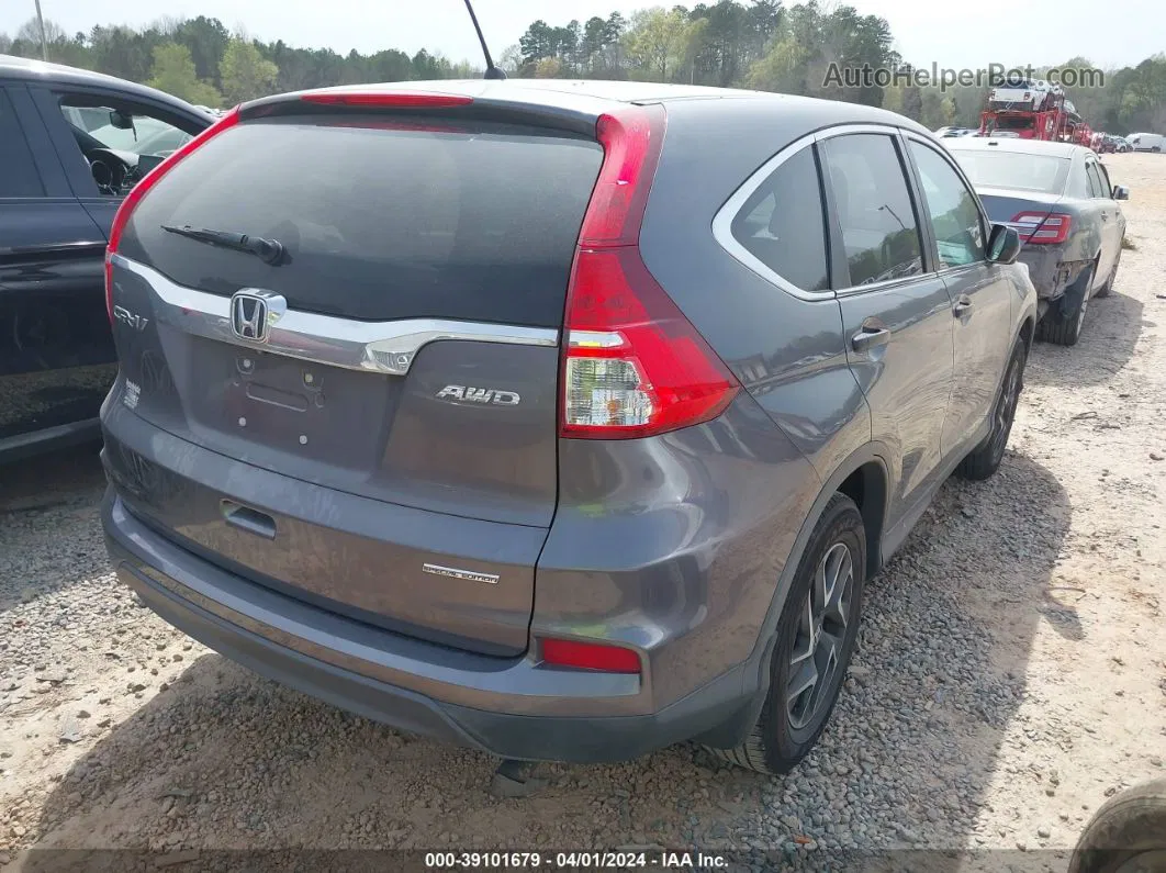 2016 Honda Cr-v Se Gray vin: 2HKRM4H44GH609440