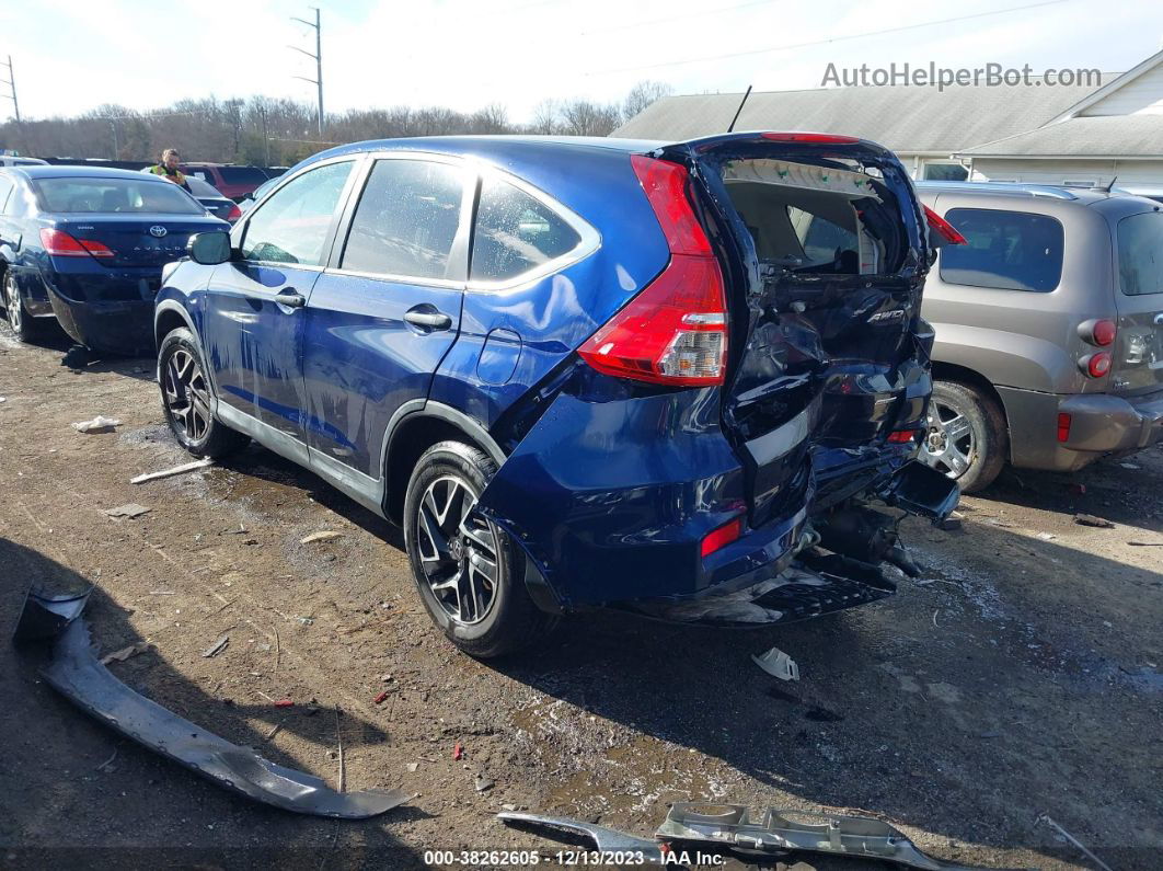 2016 Honda Cr-v Se Blue vin: 2HKRM4H44GH698586