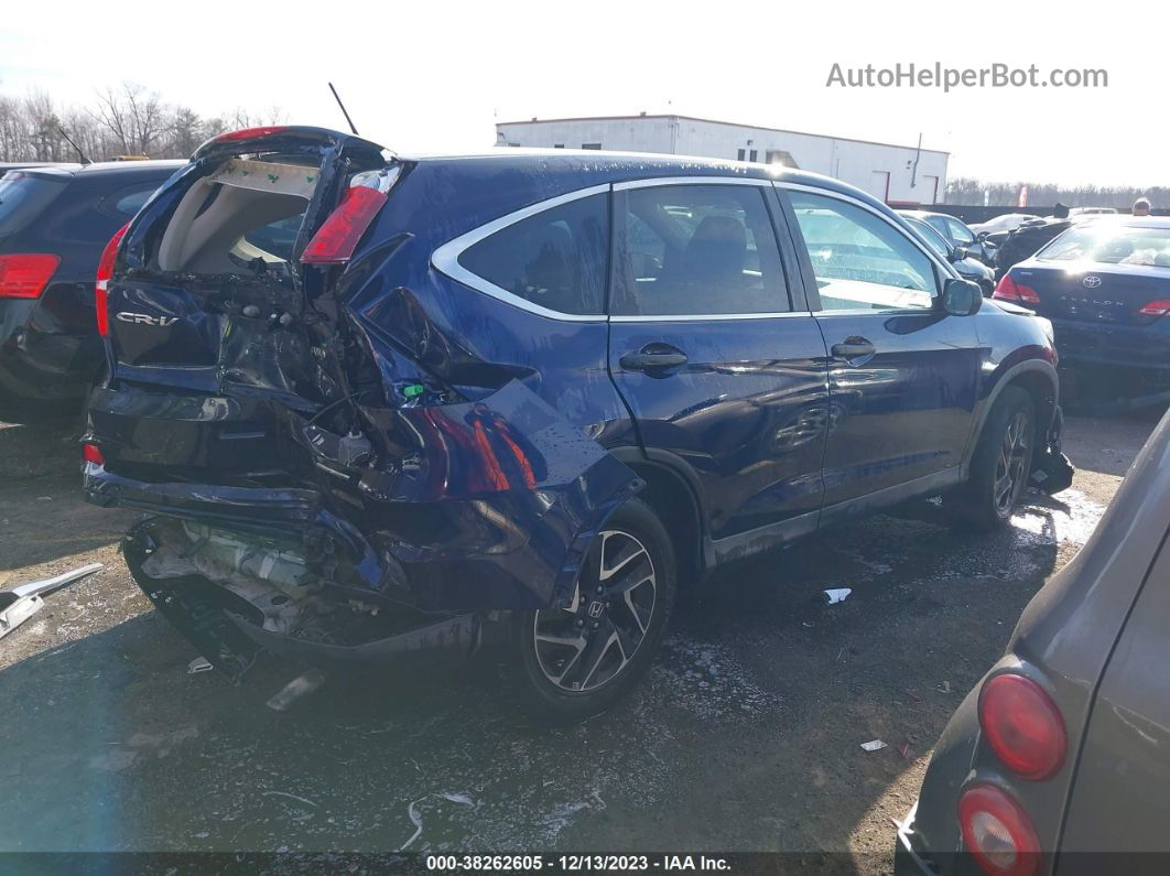 2016 Honda Cr-v Se Blue vin: 2HKRM4H44GH698586