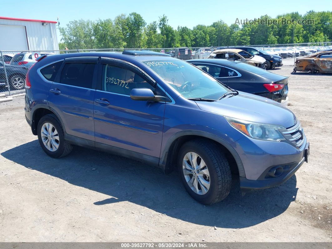 2013 Honda Cr-v Ex Blue vin: 2HKRM4H50DH609245