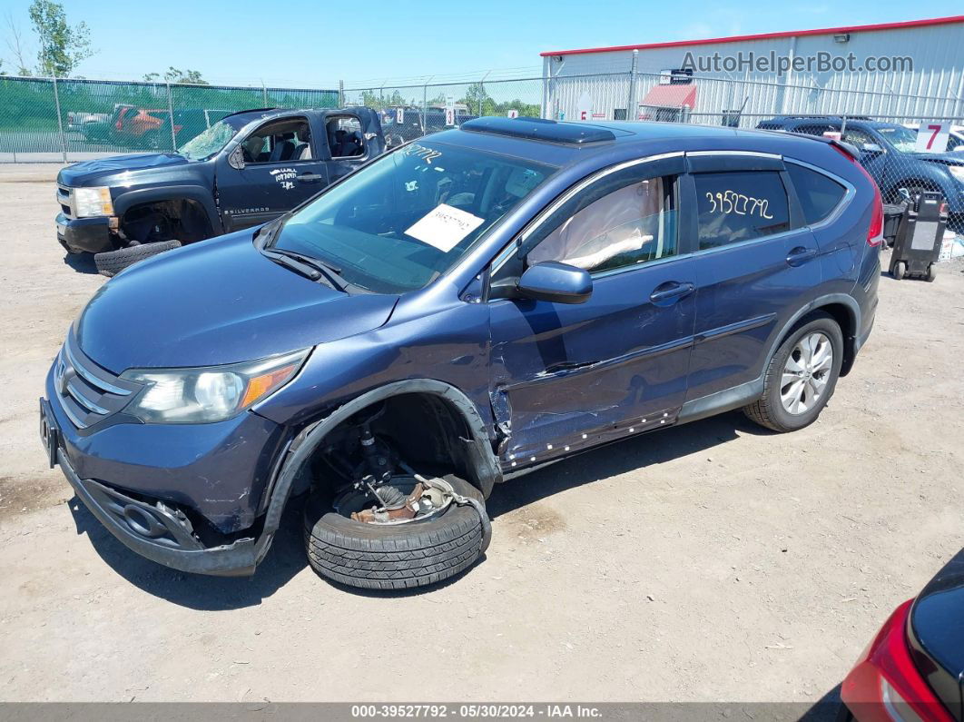 2013 Honda Cr-v Ex Blue vin: 2HKRM4H50DH609245