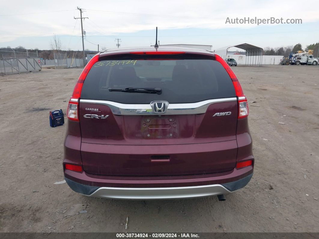 2015 Honda Cr-v Ex Burgundy vin: 2HKRM4H50FH663910