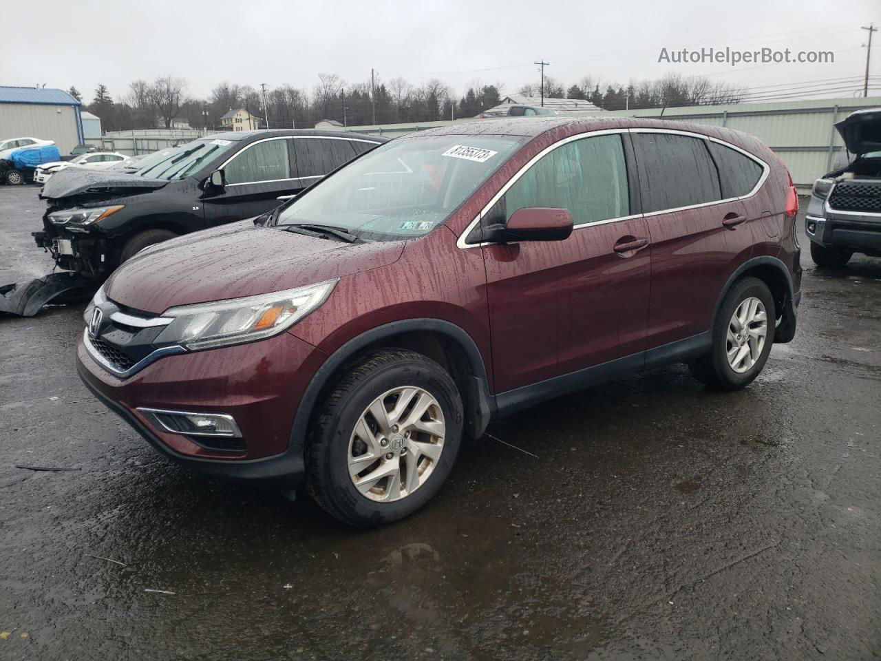 2015 Honda Cr-v Ex Maroon vin: 2HKRM4H50FH676477