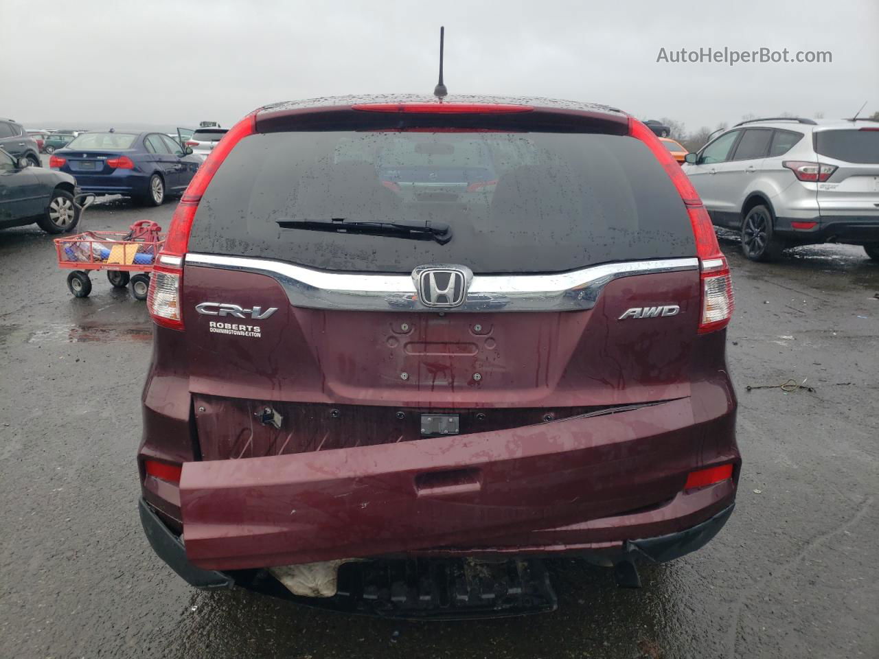 2015 Honda Cr-v Ex Maroon vin: 2HKRM4H50FH676477