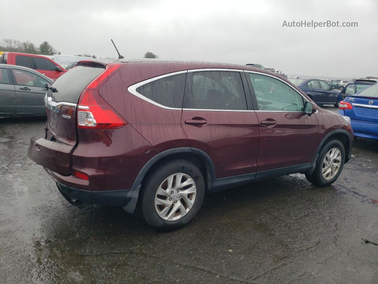 2015 Honda Cr-v Ex Maroon vin: 2HKRM4H50FH676477