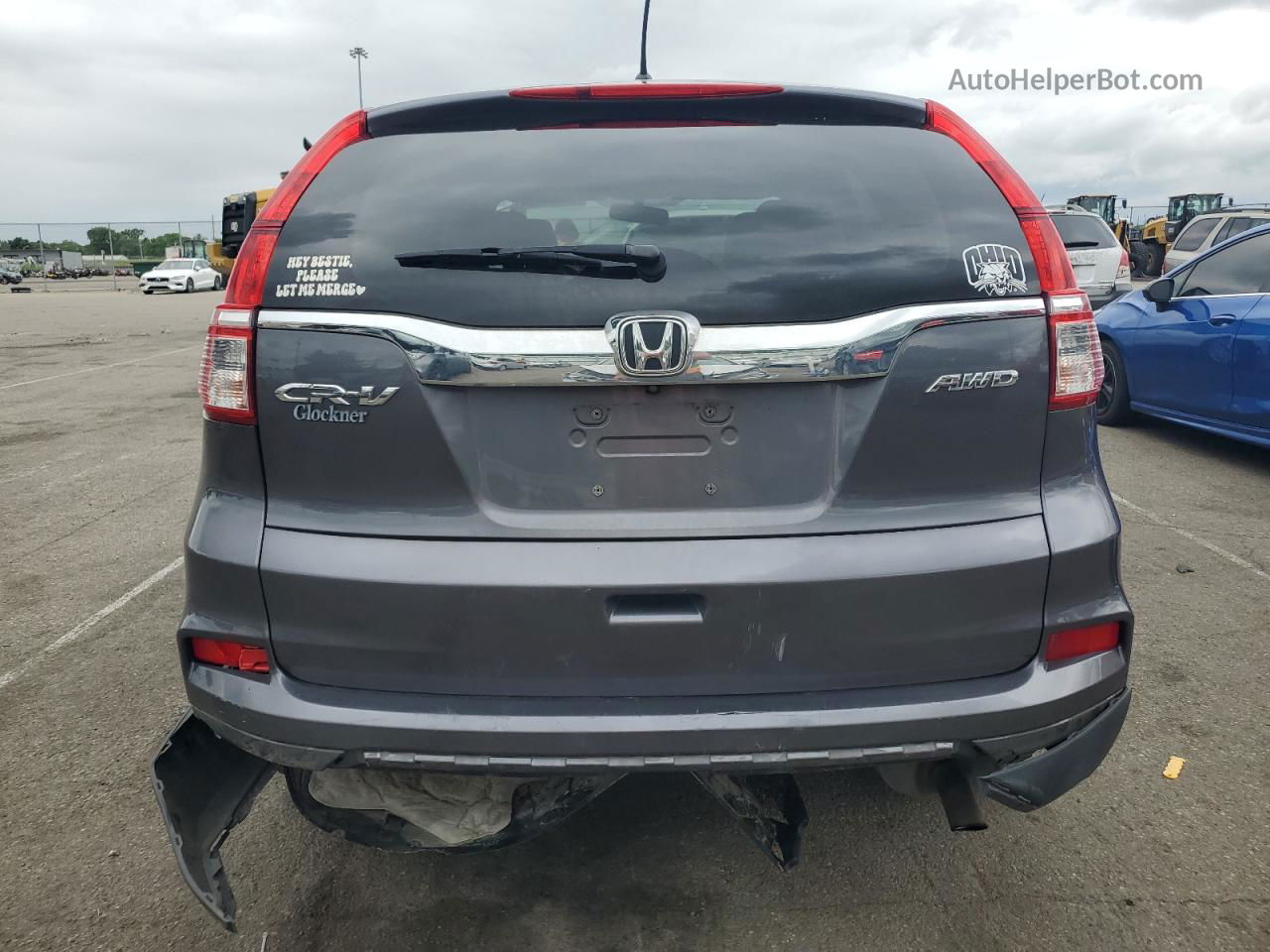 2016 Honda Cr-v Ex Серый vin: 2HKRM4H50GH655078