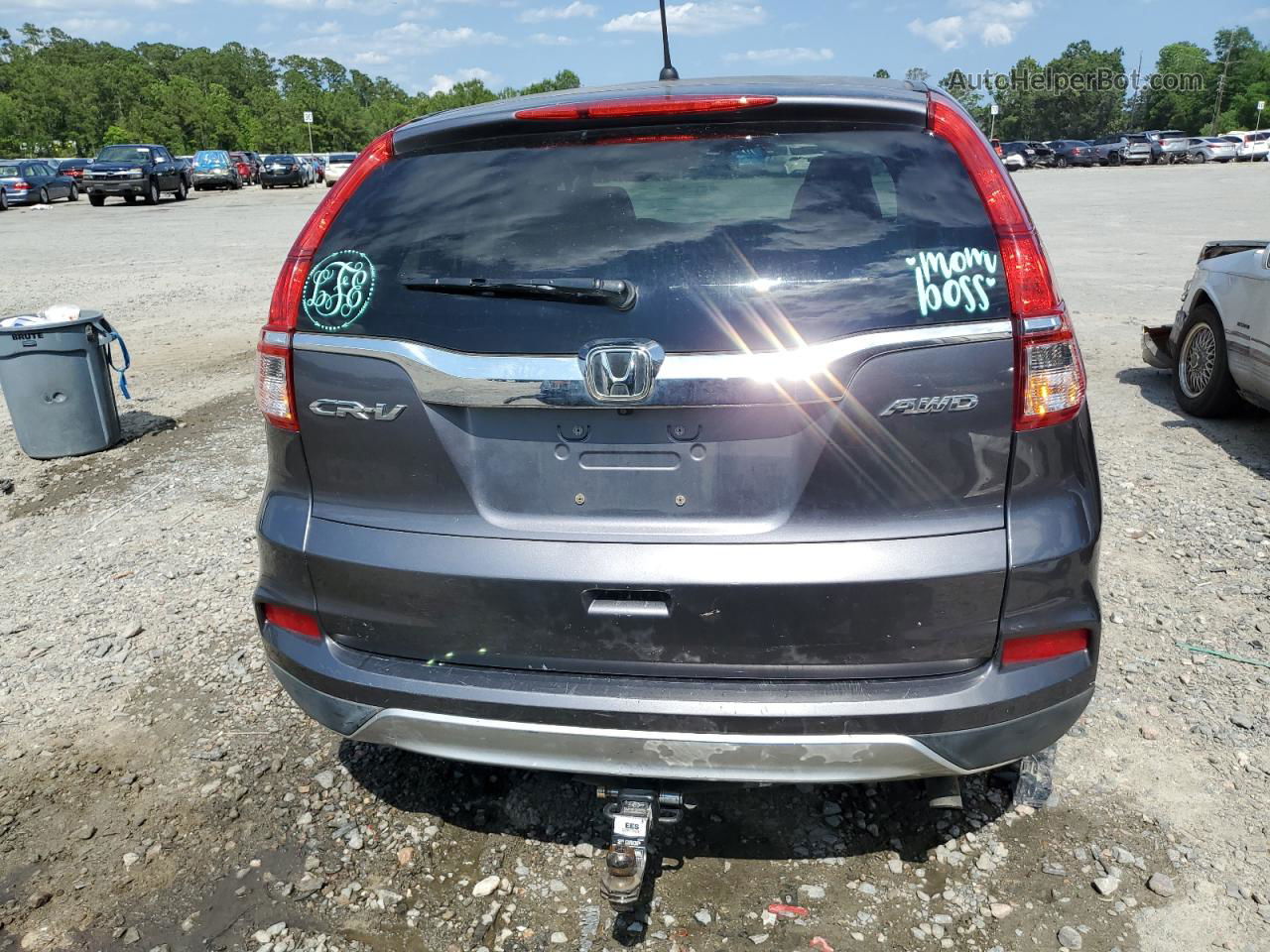 2016 Honda Cr-v Ex Gray vin: 2HKRM4H50GH681194