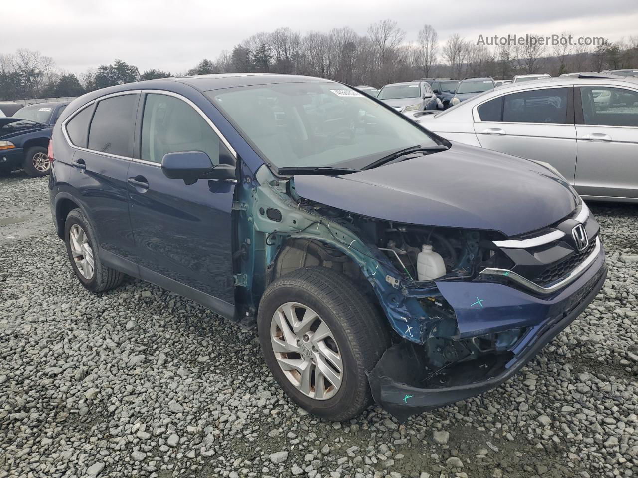 2016 Honda Cr-v Ex Blue vin: 2HKRM4H51GH646177