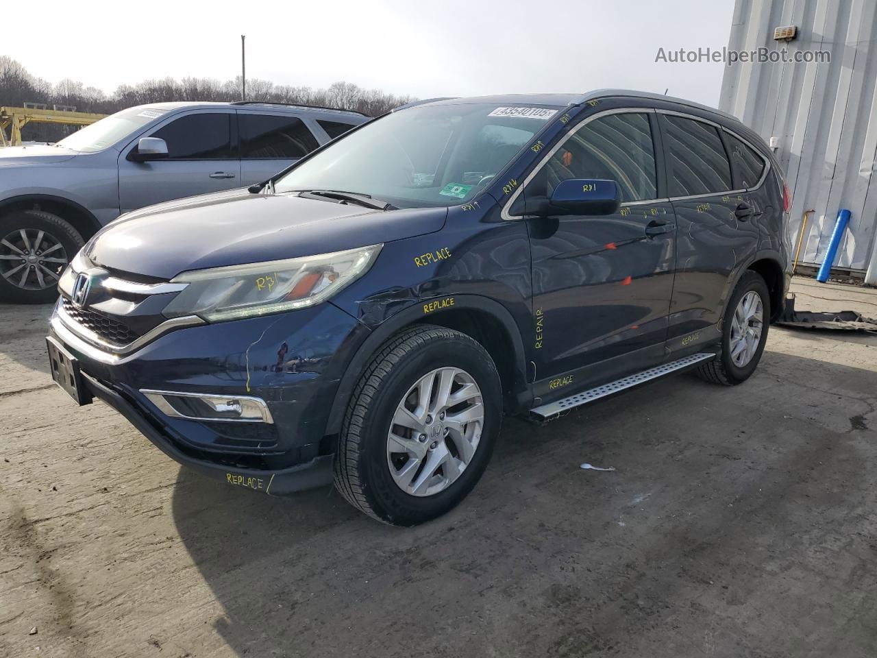 2016 Honda Cr-v Ex Blue vin: 2HKRM4H52GH655552