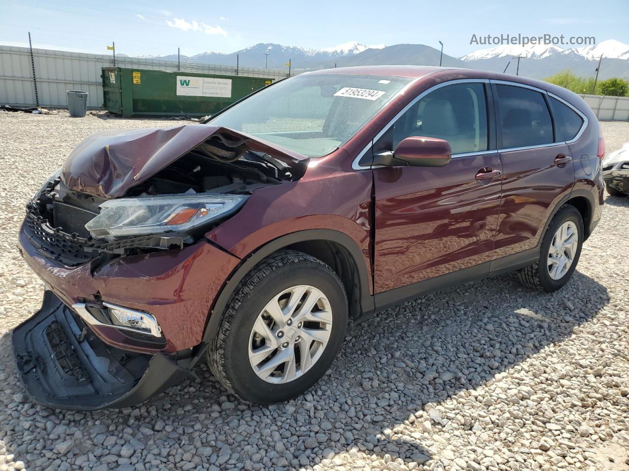 2016 Honda Cr-v Ex Бордовый vin: 2HKRM4H52GH703065