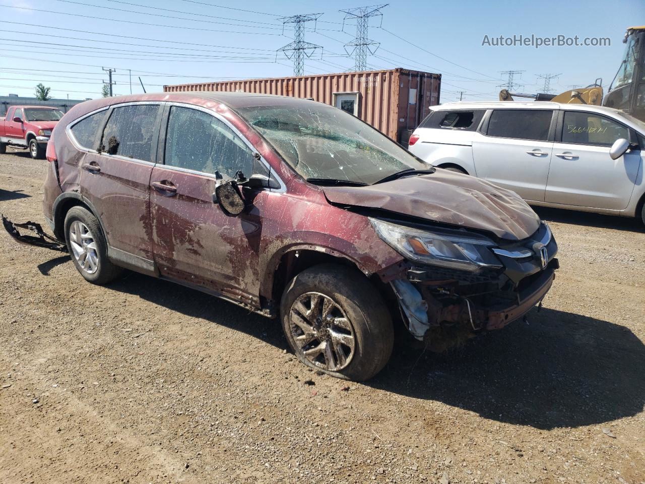 2015 Honda Cr-v Ex Burgundy vin: 2HKRM4H53FH700755