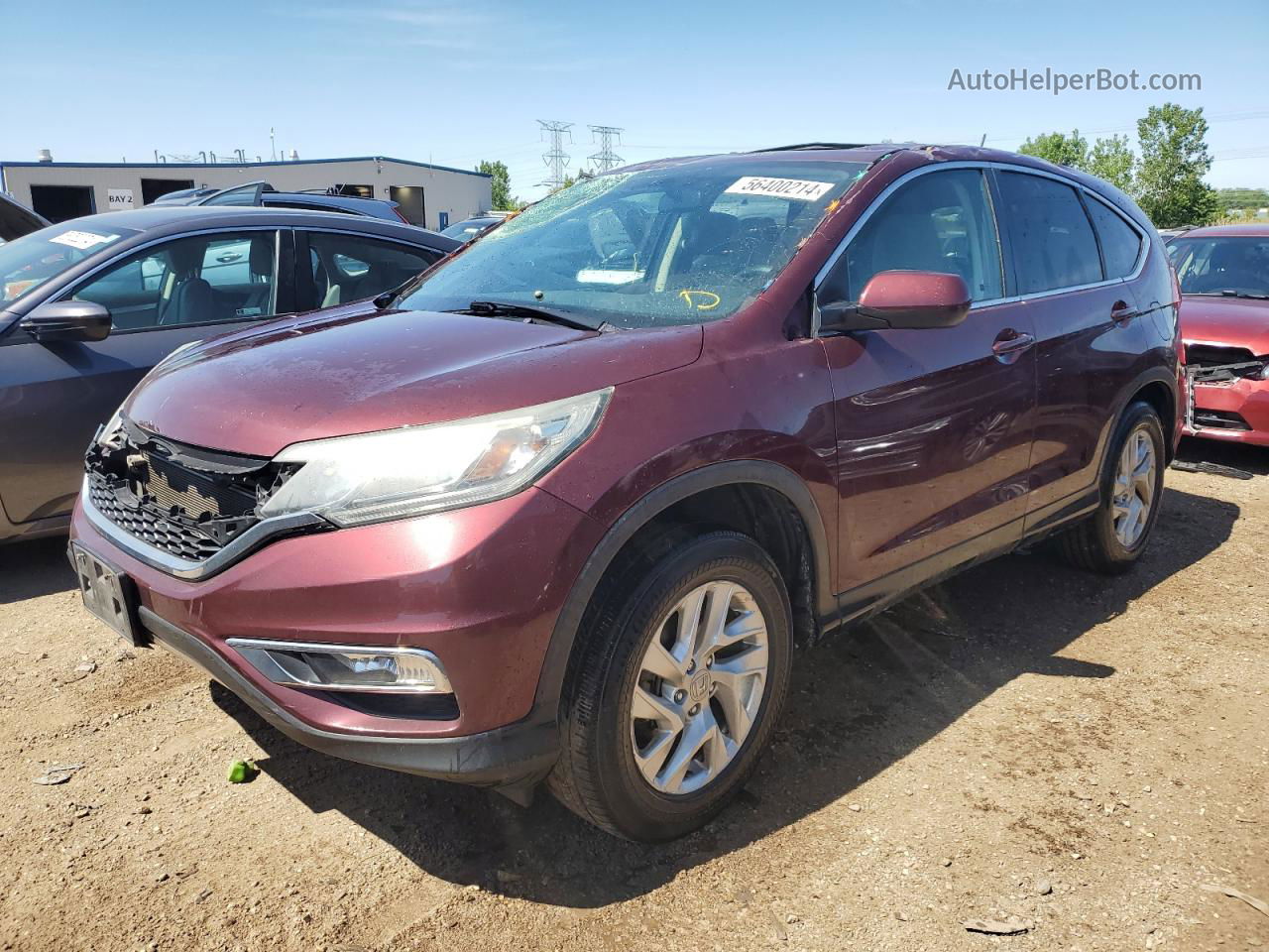 2016 Honda Cr-v Ex Темно-бордовый vin: 2HKRM4H53GH721607