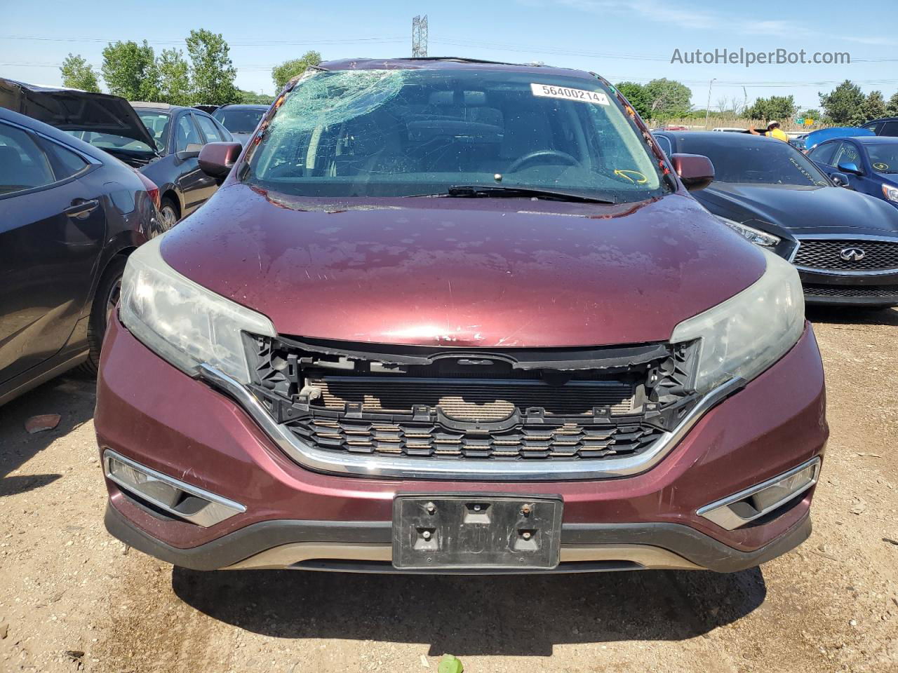 2016 Honda Cr-v Ex Темно-бордовый vin: 2HKRM4H53GH721607