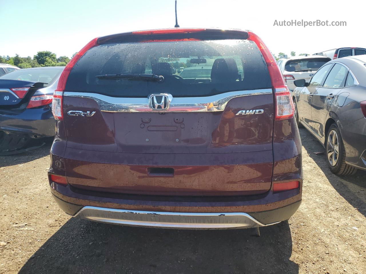 2016 Honda Cr-v Ex Темно-бордовый vin: 2HKRM4H53GH721607