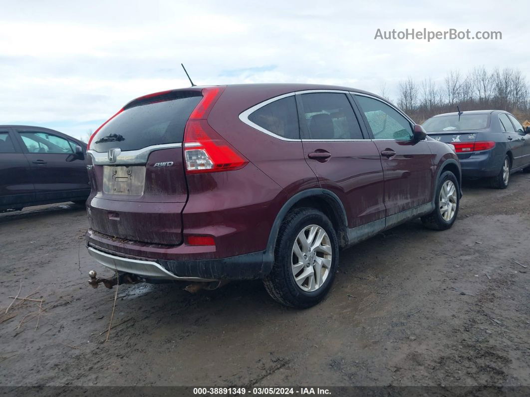 2015 Honda Cr-v Ex Maroon vin: 2HKRM4H54FH627752