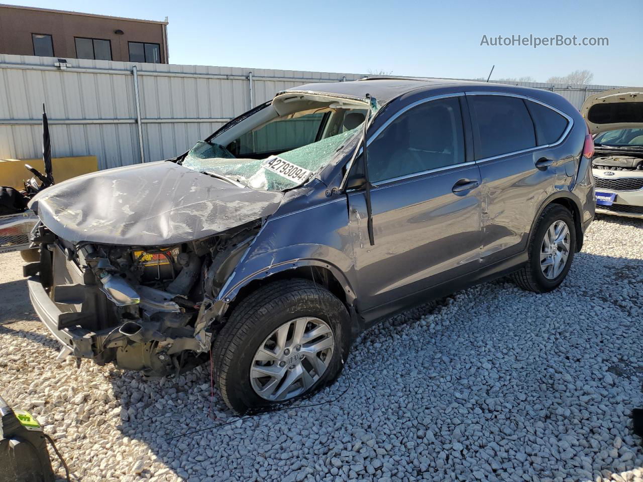 2015 Honda Cr-v Ex Charcoal vin: 2HKRM4H54FH637097