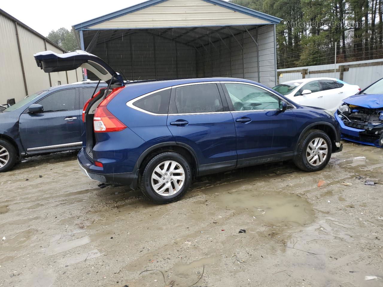 2015 Honda Cr-v Ex Blue vin: 2HKRM4H54FH639738