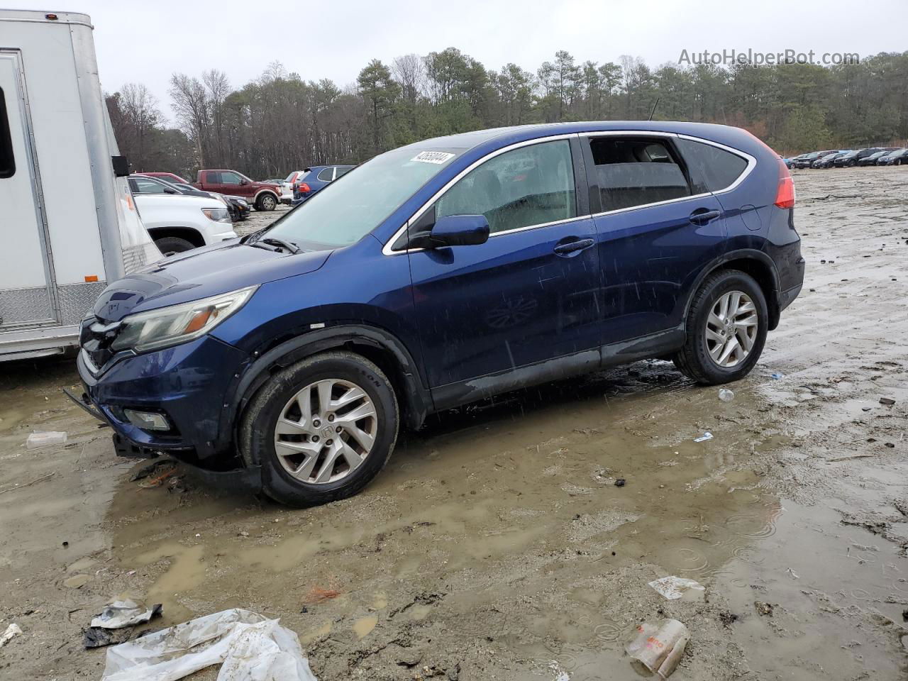 2015 Honda Cr-v Ex Blue vin: 2HKRM4H54FH639738