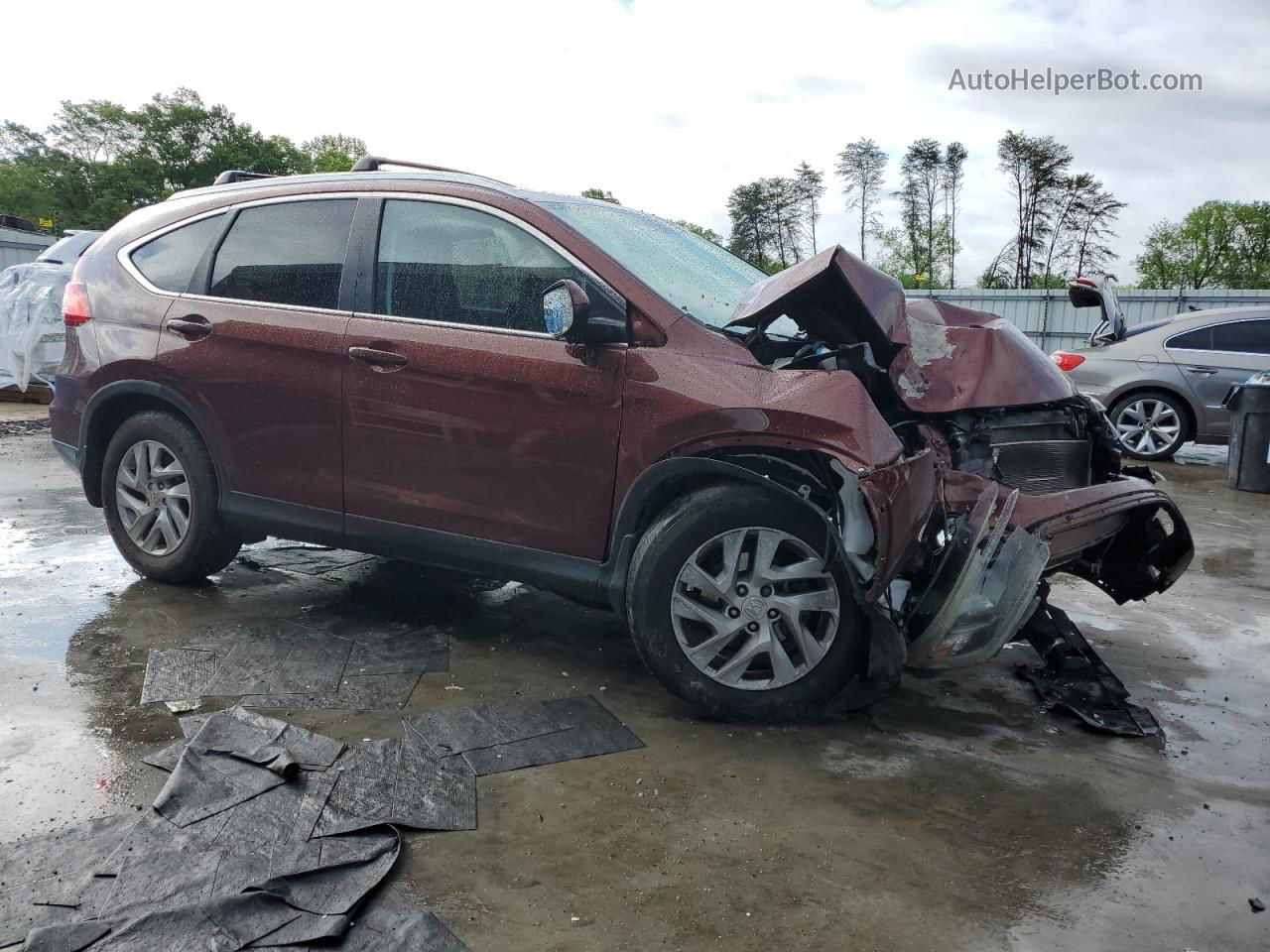 2015 Honda Cr-v Ex Burgundy vin: 2HKRM4H54FH643482